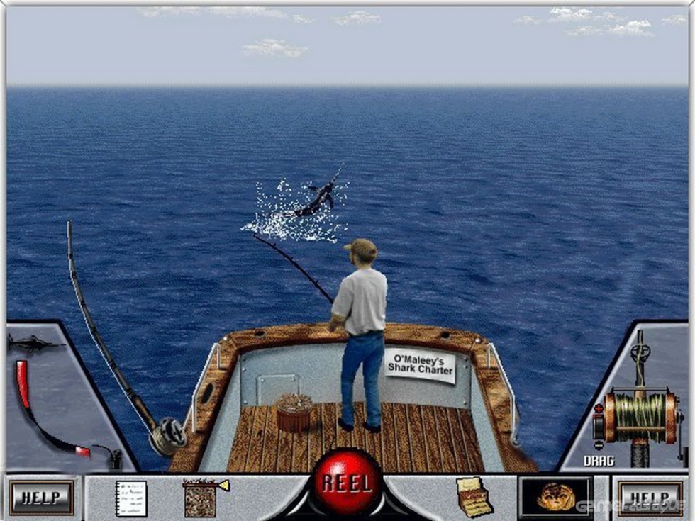 Virtual deep sea fishing game